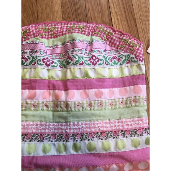 NWT Lilly Pulitzer Palm Beach Flirty Mini Ribbon Dress Pink Green Strapless 2 - Picture 2 of 6